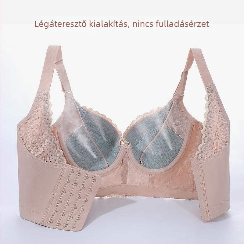 Állítható Push-Up melltartó, oldalsó tömés, puha acélgyűrűvel, telt mellek kisebbnek látszanak, vékony dizájn