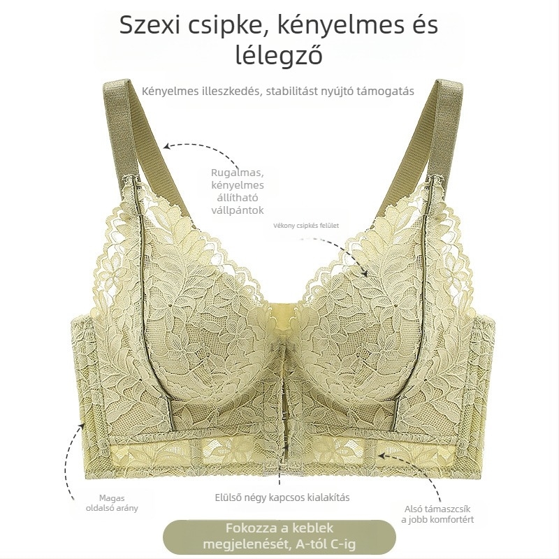 Melltartó elöl záródó, kismellhez, formázó hatás, varratmentes, vastag tömör csészékkel; anyag: nylon; kosár típus: 3/4; vastag formázó pohár; pántok: fix dupla.