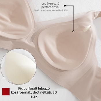 Varrás nélküli zselés melltartó nők számára, push-up, anti-esés, vékony formázott kosarak, rögzített dupla pántok