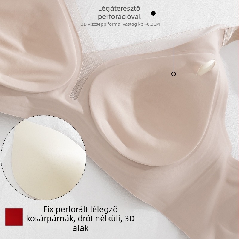 Varrás nélküli zselés melltartó nők számára, push-up, anti-esés, vékony formázott kosarak, rögzített dupla pántok