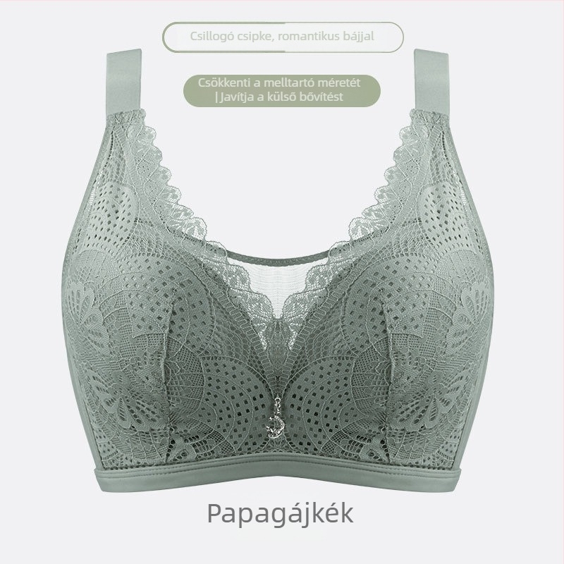 Pamut melltartó teljes kosárral, ultra vékony formázott kosár, fix dupla pántok, hátul négyrendű záródás