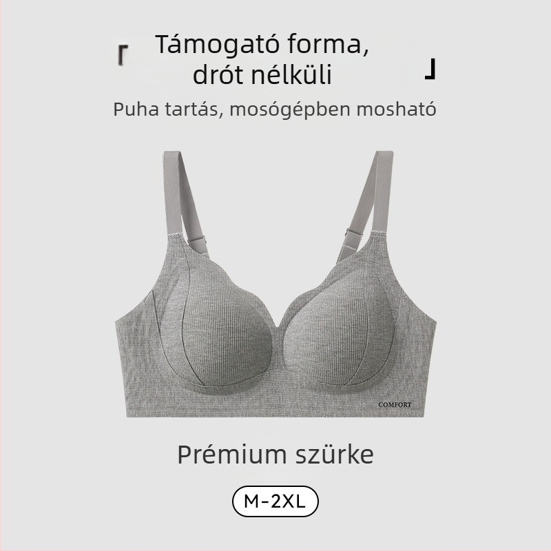 Drót nélküli formázó melltartó nőknek, hátat simító hatás, 3/4 kosár, vékony formázó kosár, rögzített vállpántok, hátul három sor záródás