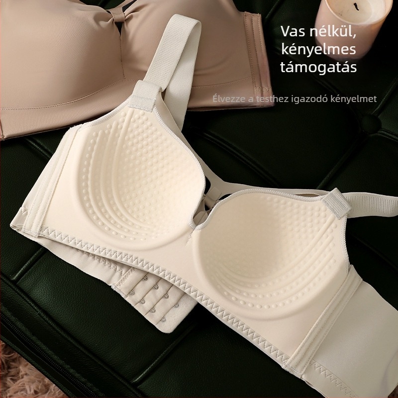 Nylon Push-Up melltartó, teljes kosár, vékony formázott kosár, hátul négy sor kapoccsal, rögzített dupla vállpánt, lélegző támogatás