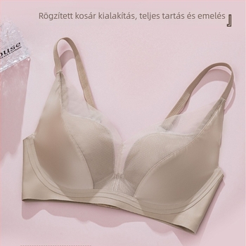 Vezeték nélküli push-up melltartó kismellűeknek, szexi hálószövésű dizájn, oldalsó formázás, anti-lógás, állítható