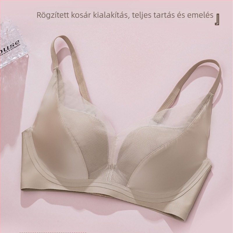 Vezeték nélküli push-up melltartó kismellűeknek, szexi hálószövésű dizájn, oldalsó formázás, anti-lógás, állítható