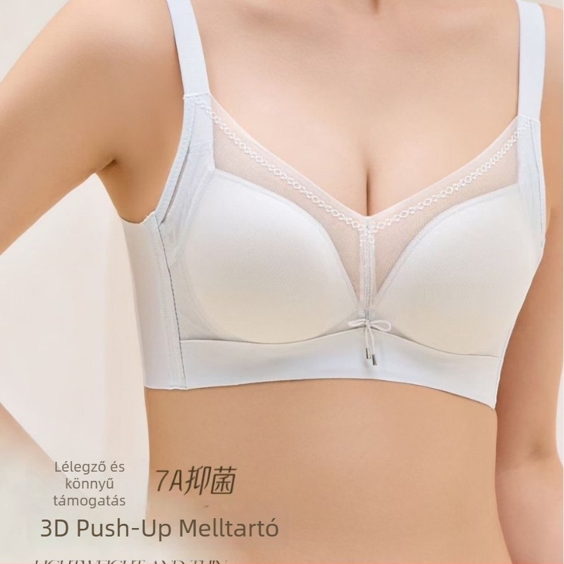 Nélkülöző Push-Up melltartó, 3/4 kosár, vékony moldált pamutkosár, fő anyag Nylon, hátul négy sor csattal