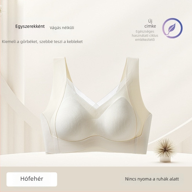 Push-Up varrat nélküli melltartó, háló anti-gravitációval, teljes kosár; fő anyag: nylon; bélés spandex 30-50%.