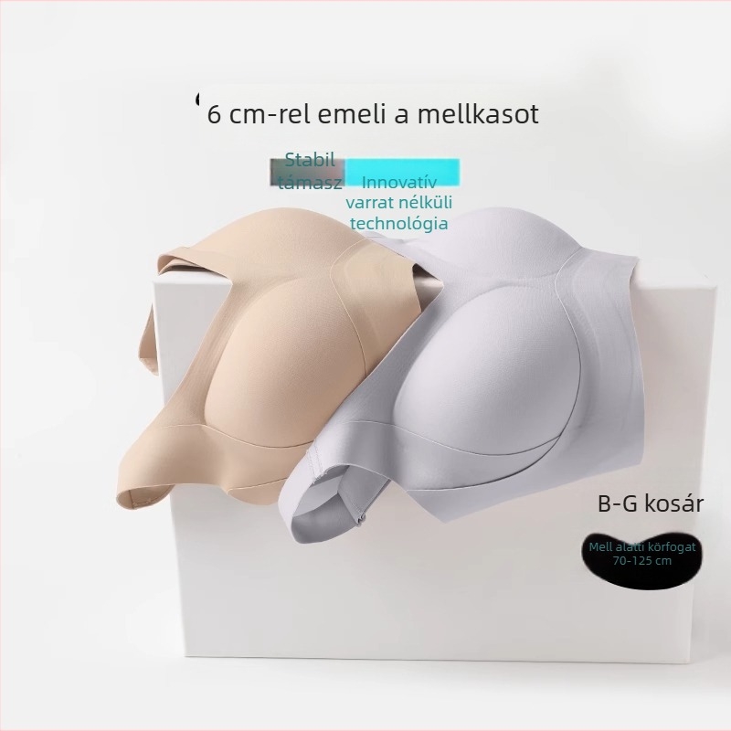 Plusz méretű G-kupás női melltartó, teljes kosár, drót nélküli, varrat nélküli, oldalsó támasztó, emelő hatás