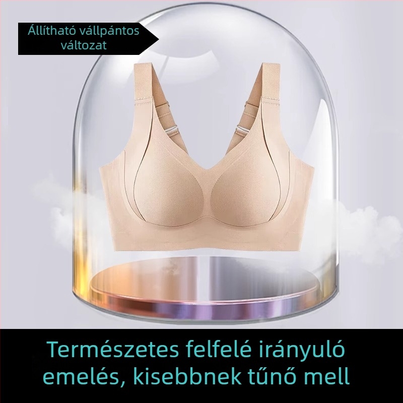 Plusz méretű G-kupás női melltartó, teljes kosár, drót nélküli, varrat nélküli, oldalsó támasztó, emelő hatás