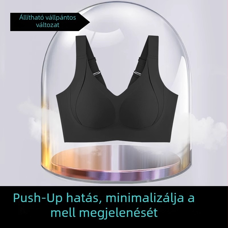 Plusz méretű G-kupás női melltartó, teljes kosár, drót nélküli, varrat nélküli, oldalsó támasztó, emelő hatás