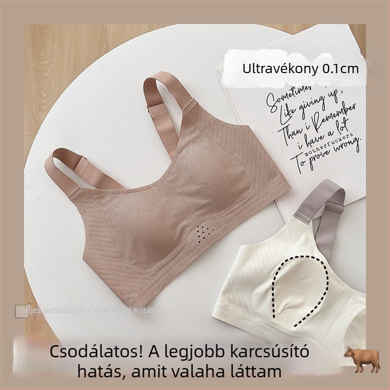Ultra vékony, varrás nélküli női melltartó, optikailag kisebbnek mutatja a melleket, formázza a siluetet, megakadályozza a megereszkedést, kényelmes, plusz méret