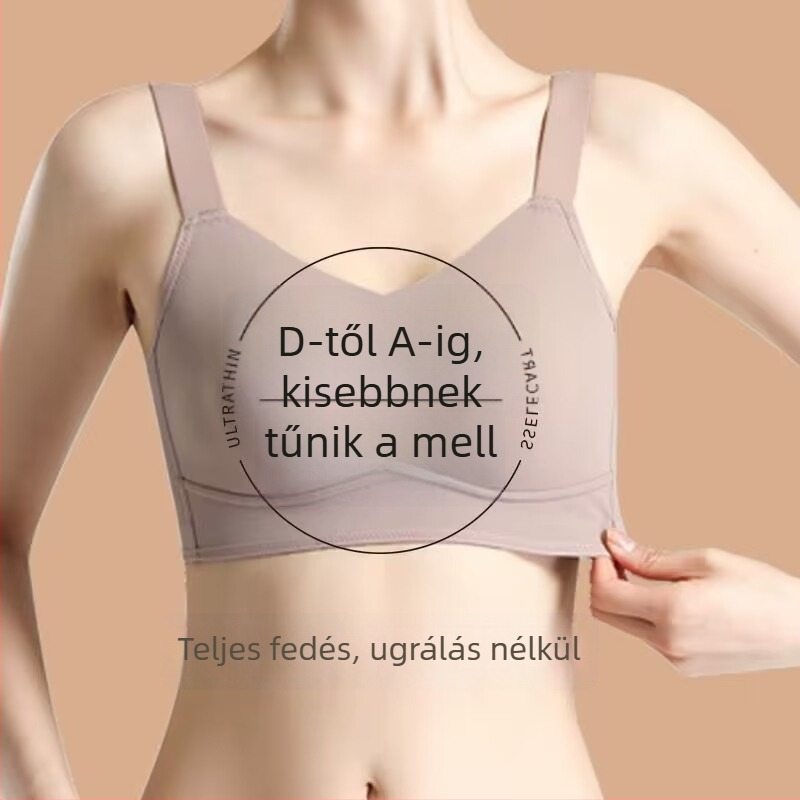 Drótnélküli, varrás nélküli formázó melltartó nagy melleknek; oldalt gyűjti a területet, felhúzza és ideálisan karcsúsít – nyári vékony modell