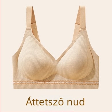 Brushed nejlon melltartó, wireless, 3/4 kosár, vékony formázott kosár, fix vállpántok, hátoldali háromsoros kapocs, tömörödött, felső- és oldaltámasz, sima emelés, kedvelhető puha