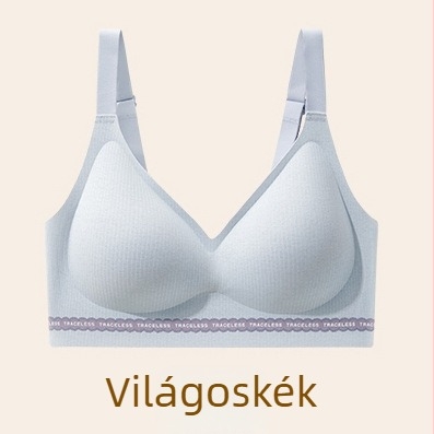 Brushed nejlon melltartó, wireless, 3/4 kosár, vékony formázott kosár, fix vállpántok, hátoldali háromsoros kapocs, tömörödött, felső- és oldaltámasz, sima emelés, kedvelhető puha