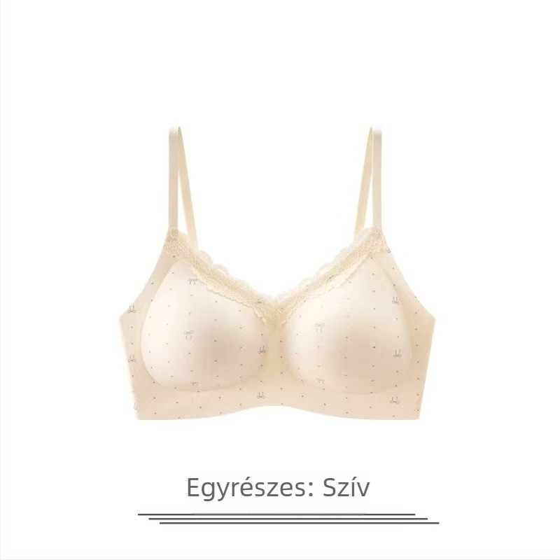 Női melltartó, drót nélküli, varrás nélküli, 3/4 kosár, vékony formázott kosarak, rögzített vállpántok