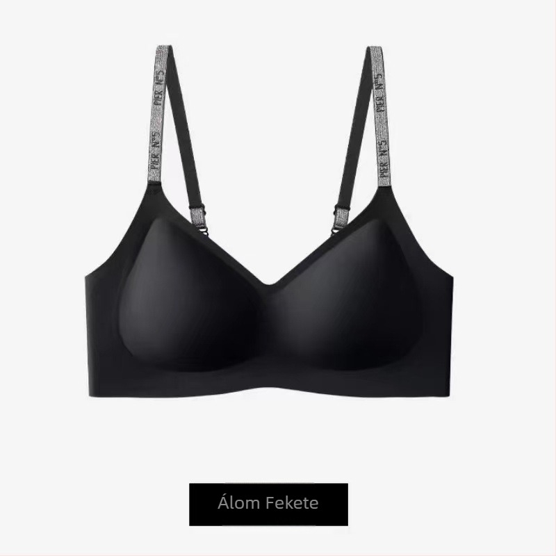 Teljes kosaras melltartó, drót nélküli, puha támasz, vékony formázott kosár, rögzített vállpántok, hátul négy sor kapoccsal