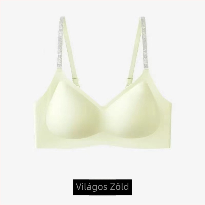 Teljes kosaras melltartó, drót nélküli, puha támasz, vékony formázott kosár, rögzített vállpántok, hátul négy sor kapoccsal