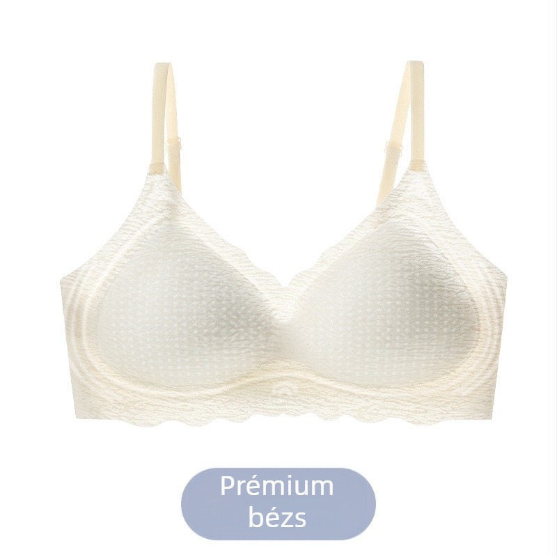 Női ice silk lélegző melltartó, merevítő nélküli latexcsészékkel, perforált mintával, ultra vékony, formázott csészék habos béléssel a nyári kényelemért