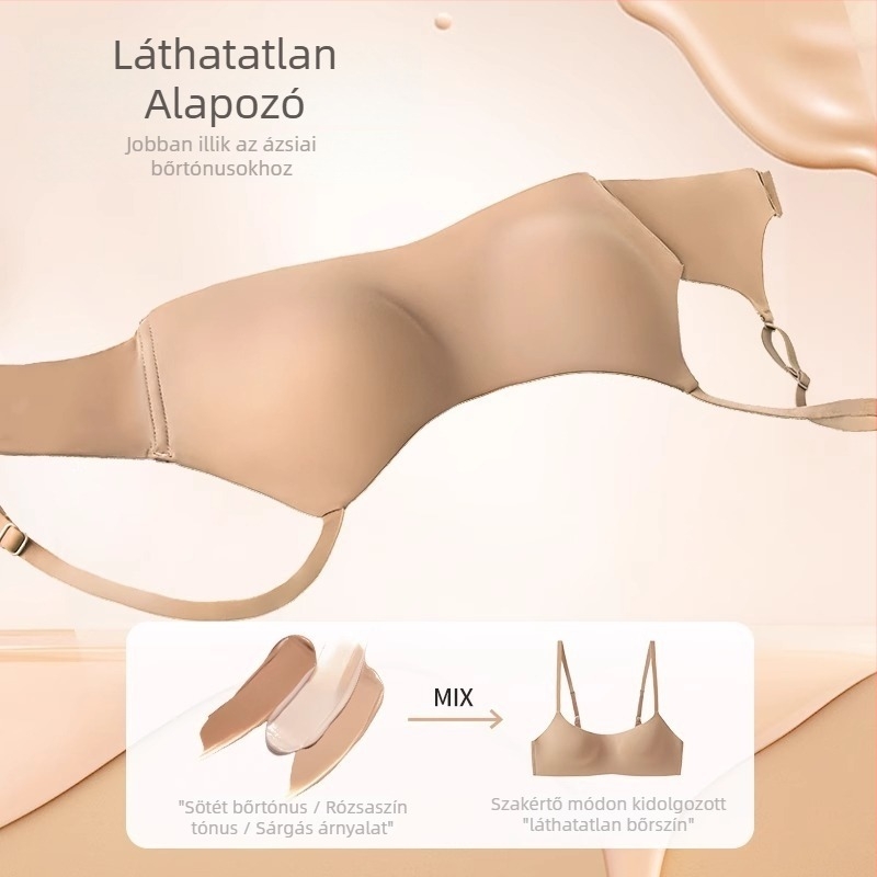 Bőrtónusú, seamless félkosaras melltartó kis mellekhez – láthatatlan a ruhák alatt, 1/2 kosár