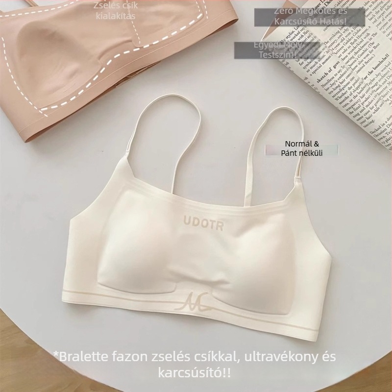 3.0 Slimming Seamless Bandeau melltartó nagy mellekhez, vizuális karcsúsítás, összegyűjtés, anti-lógás, vékony testszínű
