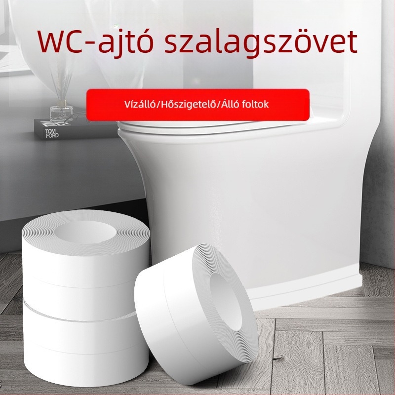 Fürdőszoba és konyha sarkok szegélyező szalagja — öntapadós, PVC, vízálló, penészmentes