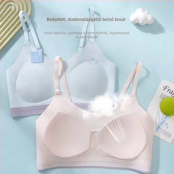 Fejlődésben lévő lányok sportmelltartója rögzített kosarakkal, varrat nélküli latex