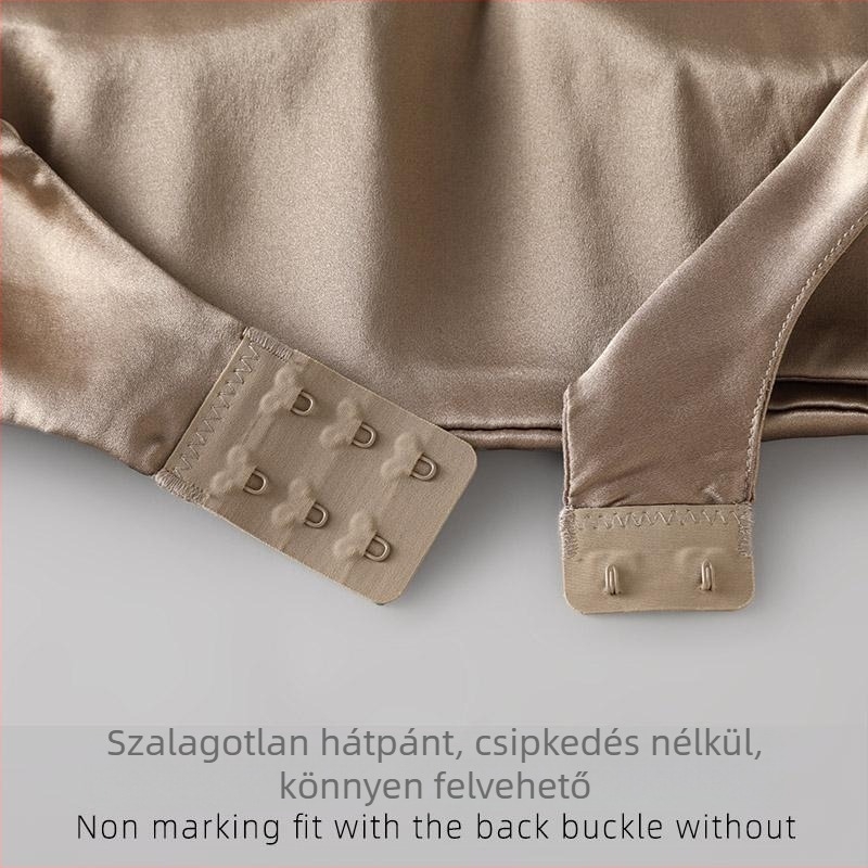 Mulberry selyem teljes kosaras bralette, vékony formázott kosár habbal, légáteresztő, hátul dupla csat, rögzített dupla vállpánt