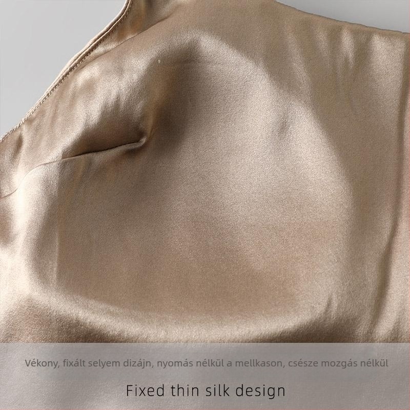 Mulberry selyem teljes kosaras bralette, vékony formázott kosár habbal, légáteresztő, hátul dupla csat, rögzített dupla vállpánt