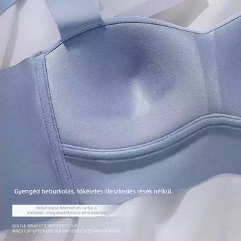 Nylon bandeau melltartó, nyári modell, 3/4 kosár, vékony formázó kosarak, hátul három sor kapocs