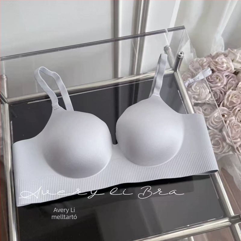 Polka Dot mintás Push-Up melltartó, varrás nélküli, 3 cm vastag párnázás, fényes felület, kis mellhez