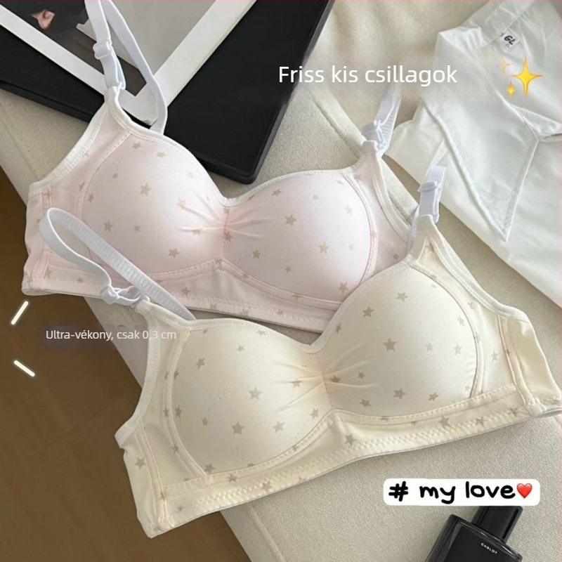 Formázó melltartó virágmintás nylon anyagból, vékony moldált kosarak, rögzített dupla vállpántok, hátul három sor kapocs