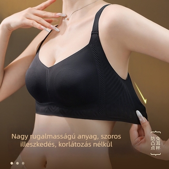 Nylon anyagú, seamless melltartó nyúlfül-kupákkal, vékony előformázott kosárral (Hátul négy sor kapoccsal; Kosár típusa: nyúlfül; Kosár: vékony; Anyag: nylon; Sima)