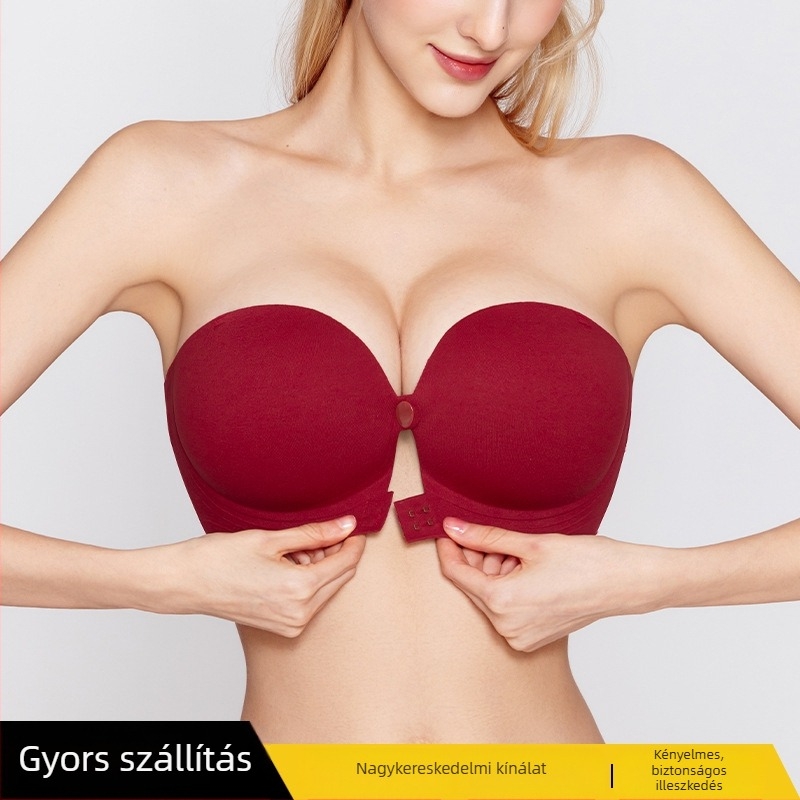 948 Drót nélküli melltartó, előre záródó, láthatatlan, csúszásmentes, push-up kis melleknek, anti-süllyedés, szép hátsó