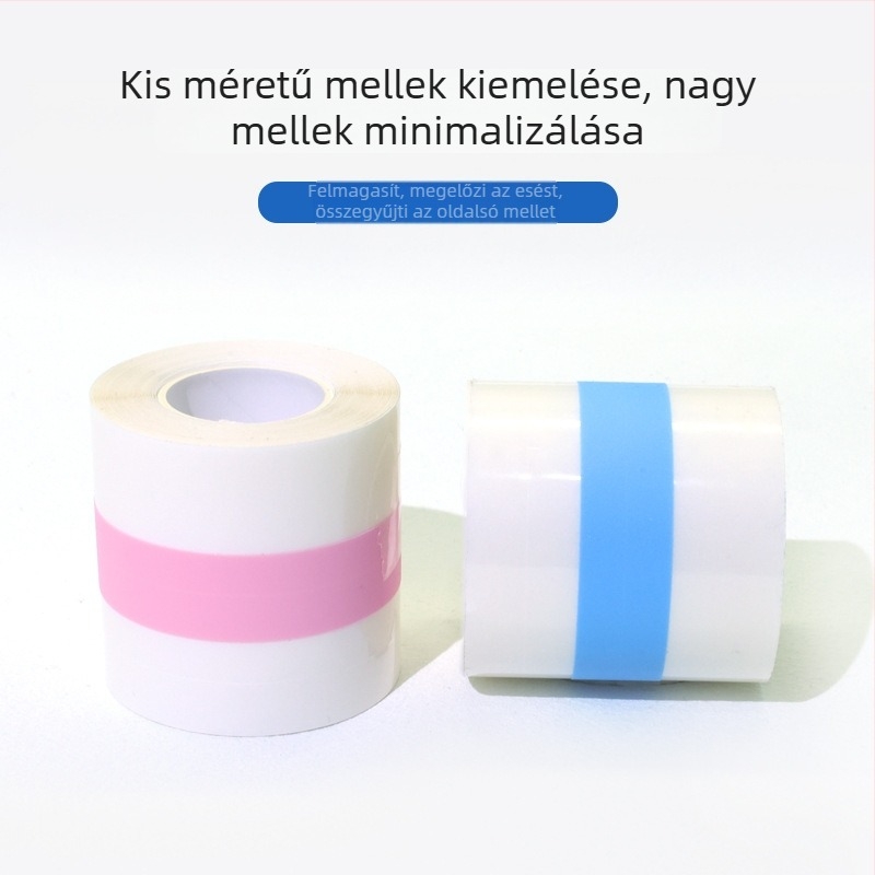 Mellfelhúzó szalag – ultra vékony poliészter rostból, lélegző, láthatatlan, összezár és megakadályozza a külső tágulást, bimbó alakja: négyzet