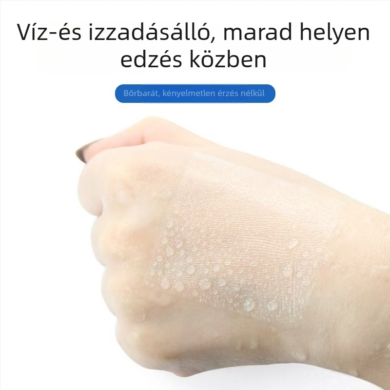Mellfelhúzó szalag – ultra vékony poliészter rostból, lélegző, láthatatlan, összezár és megakadályozza a külső tágulást, bimbó alakja: négyzet
