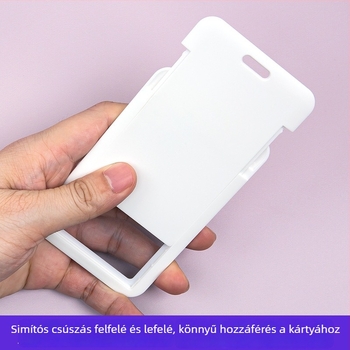 Kártyatartó badge rajzfilm stílusban, ABS műanyag + átlátszó PET lemez, testre szabható branding
