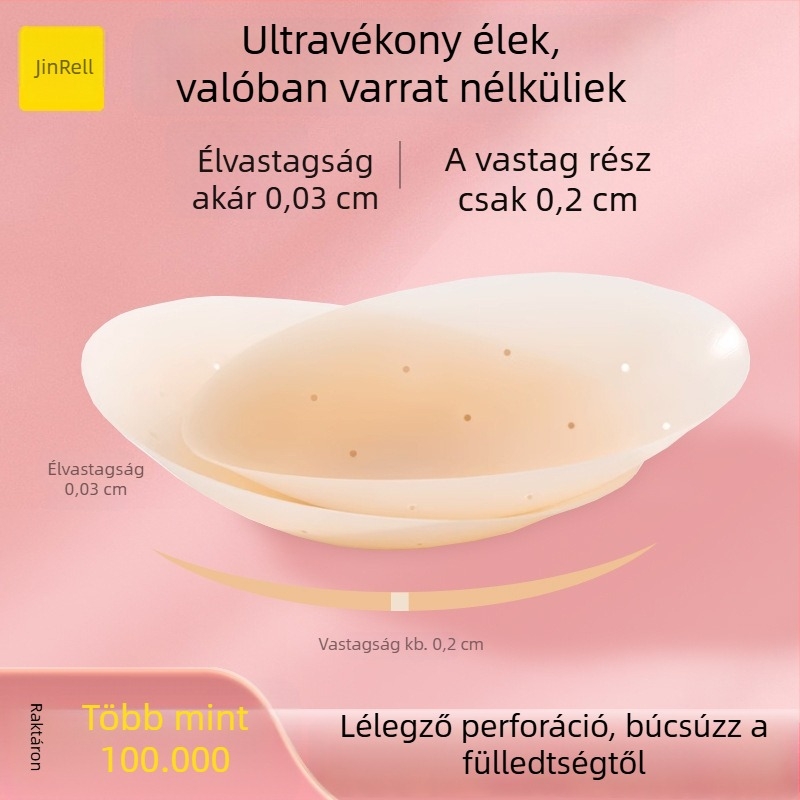 Szilikon mellbimbóvédők – Egyszínű, Légáteresztő, Ultra vékony, Bevarrás nélküli, Vízálló, Kerek forma