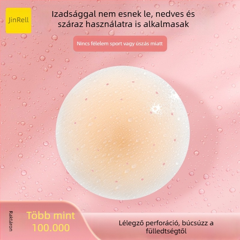 Szilikon mellbimbóvédők – Egyszínű, Légáteresztő, Ultra vékony, Bevarrás nélküli, Vízálló, Kerek forma