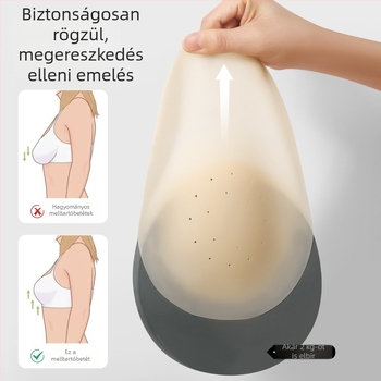 Nagy méretű szilikon mellpárnák, összehúzás és támasz a lógás megelőzésére, ultra vékony nyári modell, mellbimbóvédők