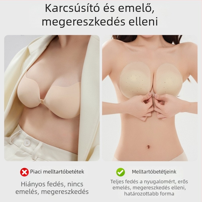 Nagy méretű szilikon mellpárnák, összehúzás és támasz a lógás megelőzésére, ultra vékony nyári modell, mellbimbóvédők