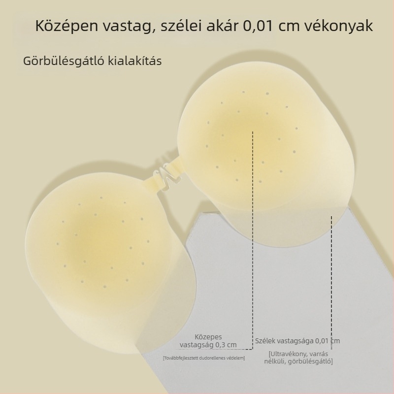 Nagy méretű szilikon mellpárnák, összehúzás és támasz a lógás megelőzésére, ultra vékony nyári modell, mellbimbóvédők