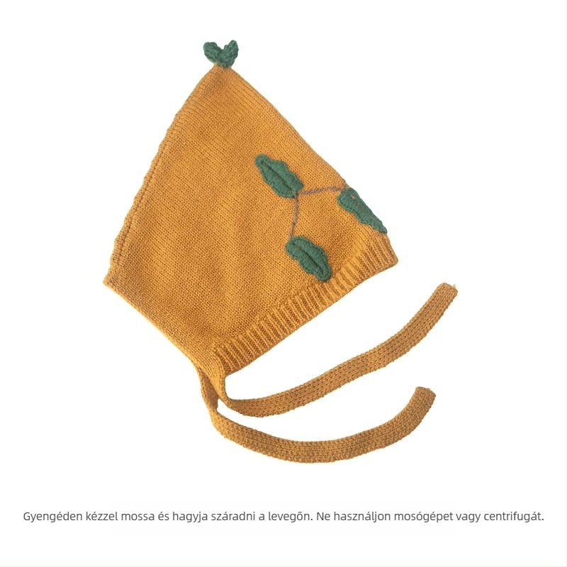 Kötött gyermek sapka 100% merinó gyapjúból, meleg és légáteresztő, hímzett díszítéssel, négy évszakos viselet, 1–2, 2–4, 4–6, 8–10 és 10+ évesek