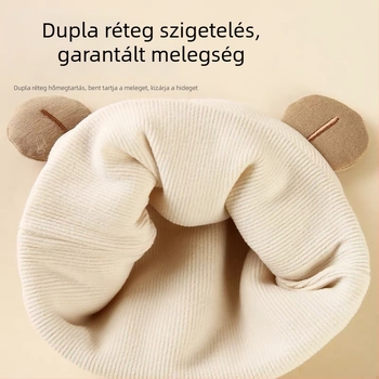 Őszi-téli baba sapka, 0–6 hónapos, bélelt, vastag, rendkívül aranyos, uniszex