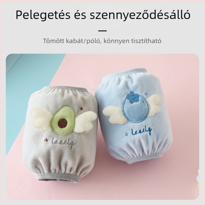 Gyerekeknek szóló velúr ujjvédők – Szennyeződés elleni védelem, Őszi–téli szezon, Rajzfilm minta, 1–3 és 3–8 éveseknek, Anyag: Egyéb