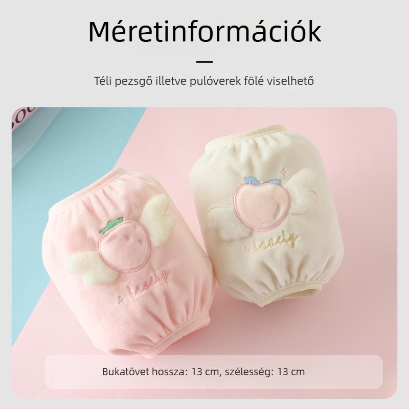 Gyerekeknek szóló velúr ujjvédők – Szennyeződés elleni védelem, Őszi–téli szezon, Rajzfilm minta, 1–3 és 3–8 éveseknek, Anyag: Egyéb