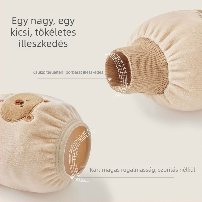 Gyerekeknek kötött, hímzett karvédők, anti-szennyeződés, 1–13 évesek, tél 2024