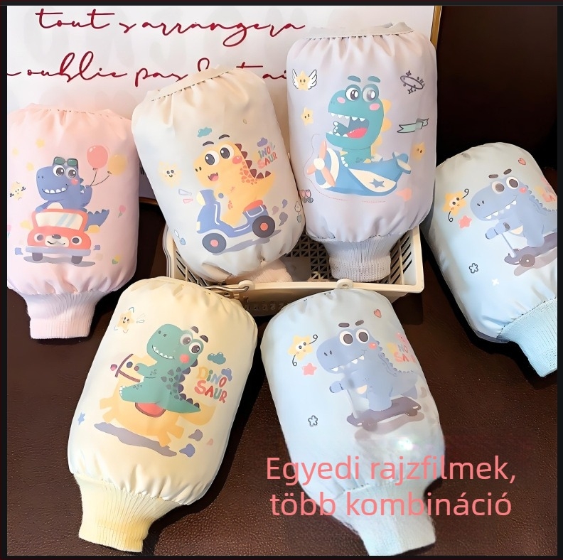 Anti-szennyeződés elleni gyerek karikatúra mintás téli ujjvédők, poliészter, uniszex, 1–3, 3–8, 8–13