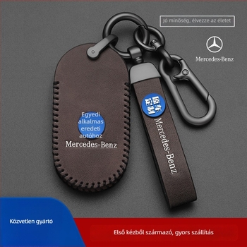 Mercedes-Benz kulcstartó tok, tehénbőr, üzleti stílus, testre szabható