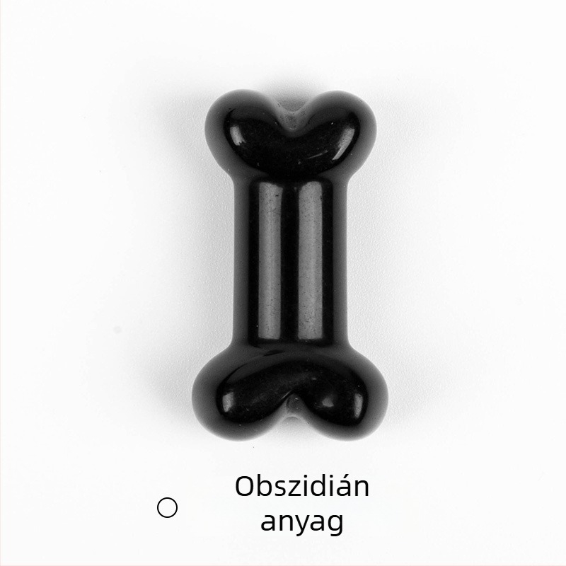 Csont formájú mini kristály dísz — természetes kristály, gravírozás és polírozás, testreszabható, geometriai forma