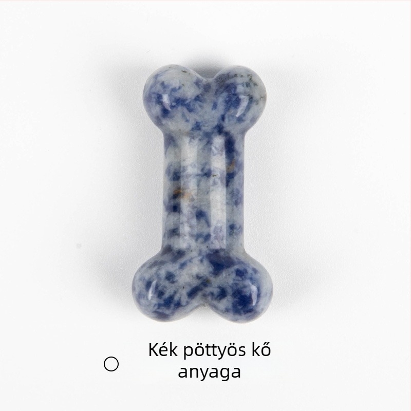 Csont formájú mini kristály dísz — természetes kristály, gravírozás és polírozás, testreszabható, geometriai forma